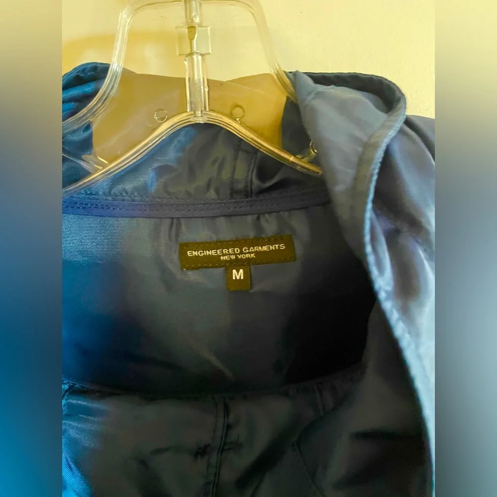 Men's Blue Hooded Jacket - Picture 2 of 3